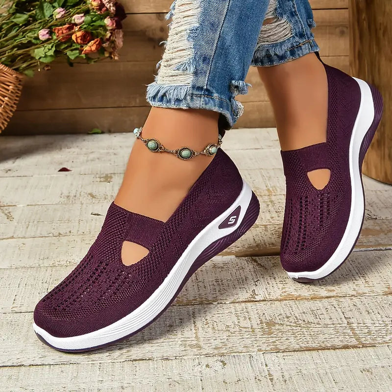 Women's comfortable breathable knitted sneakers