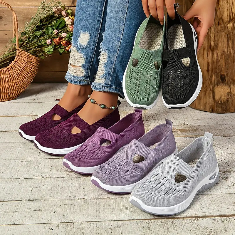 Women's comfortable breathable knitted sneakers
