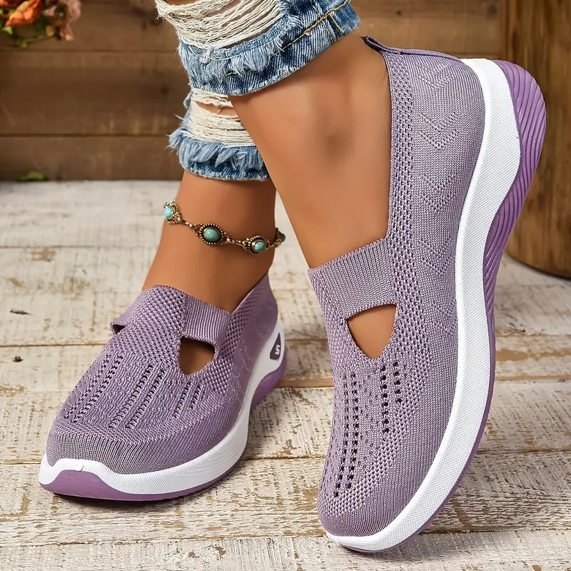 Women's comfortable breathable knitted sneakers