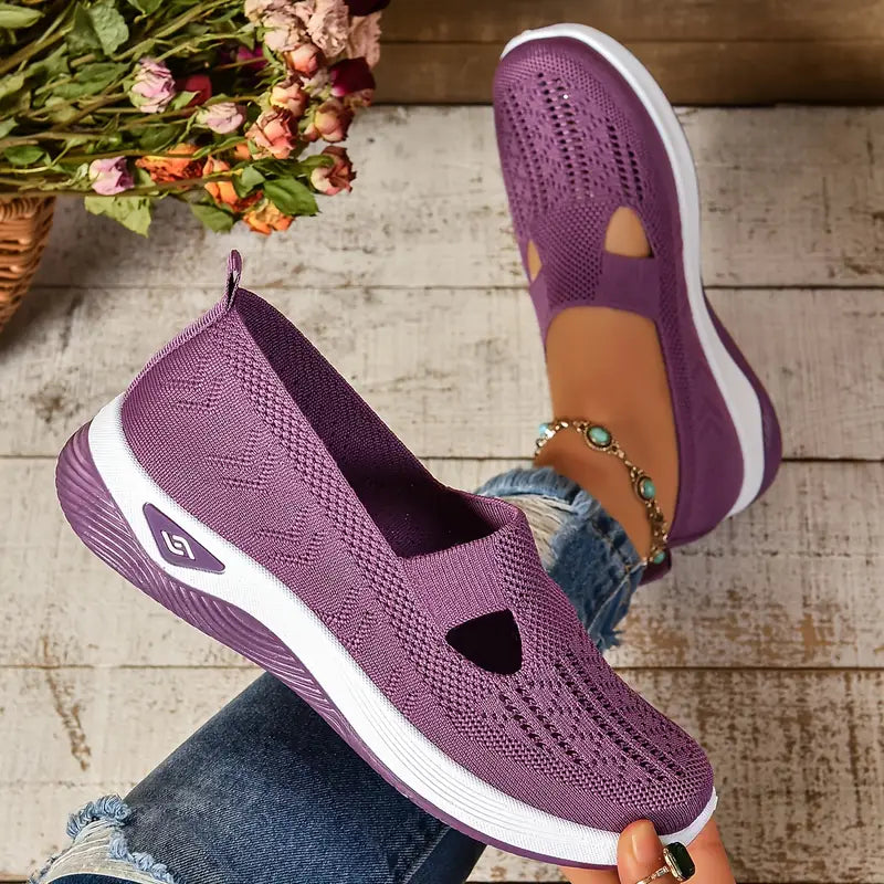 Women's comfortable breathable knitted sneakers