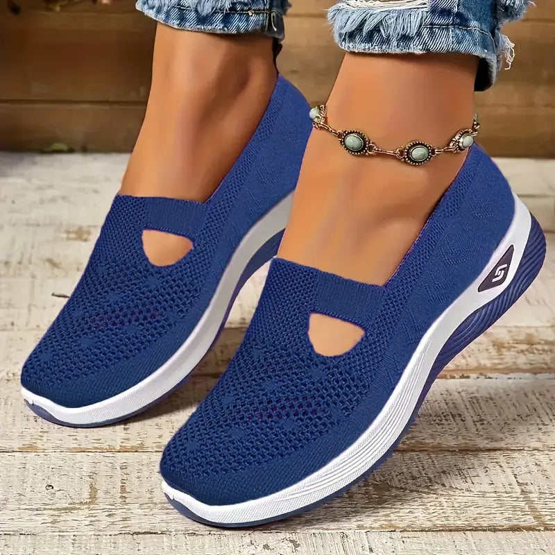 Women's comfortable breathable knitted sneakers