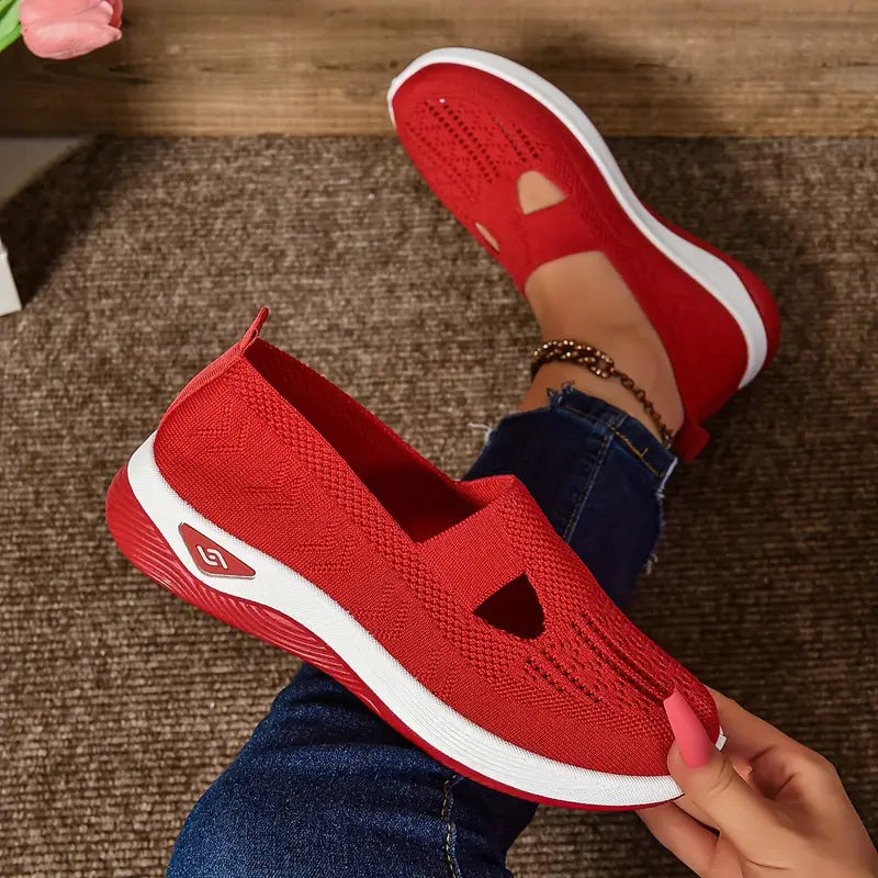 Women's comfortable breathable knitted sneakers
