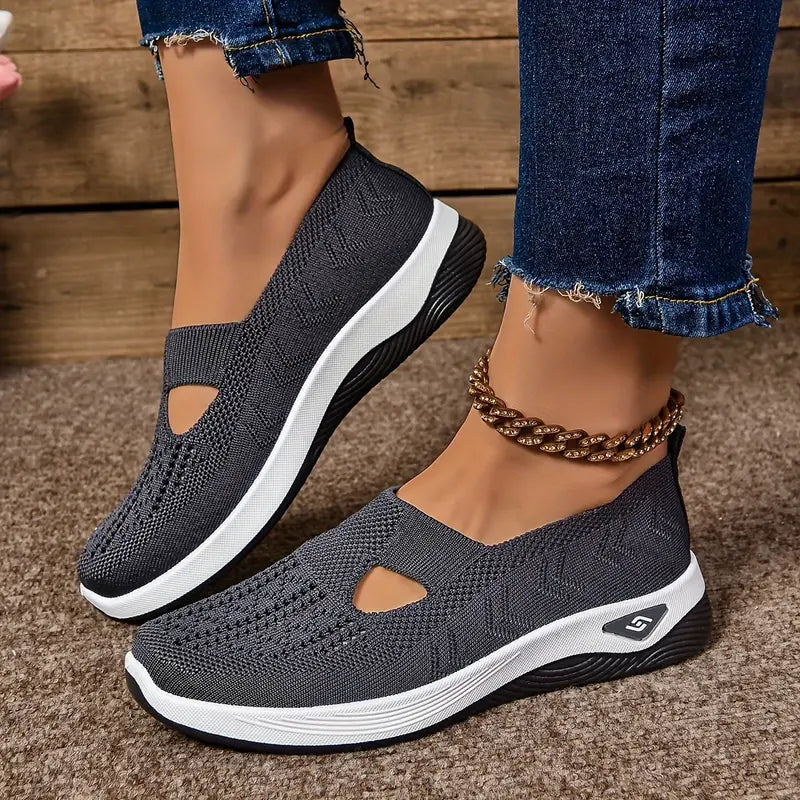 Women's comfortable breathable knitted sneakers