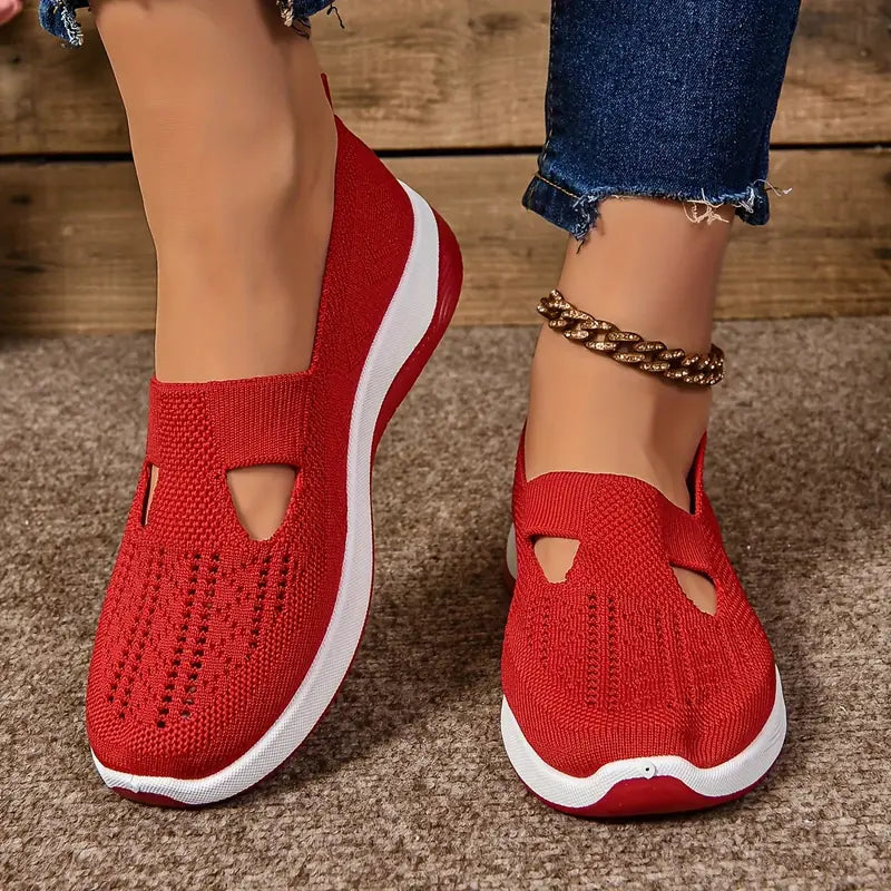 Women's comfortable breathable knitted sneakers