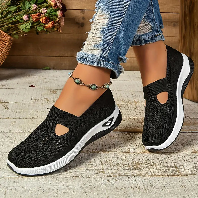 Women's comfortable breathable knitted sneakers