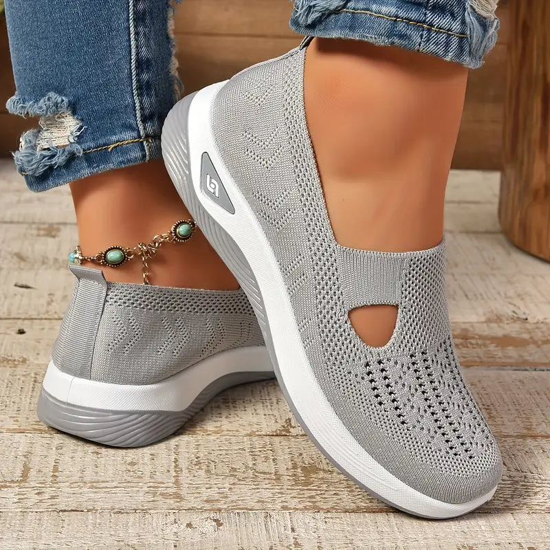 Women's comfortable breathable knitted sneakers