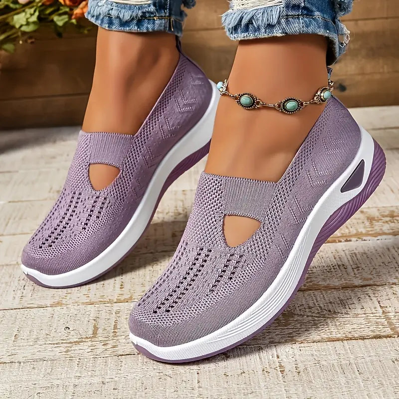 Women's comfortable breathable knitted sneakers