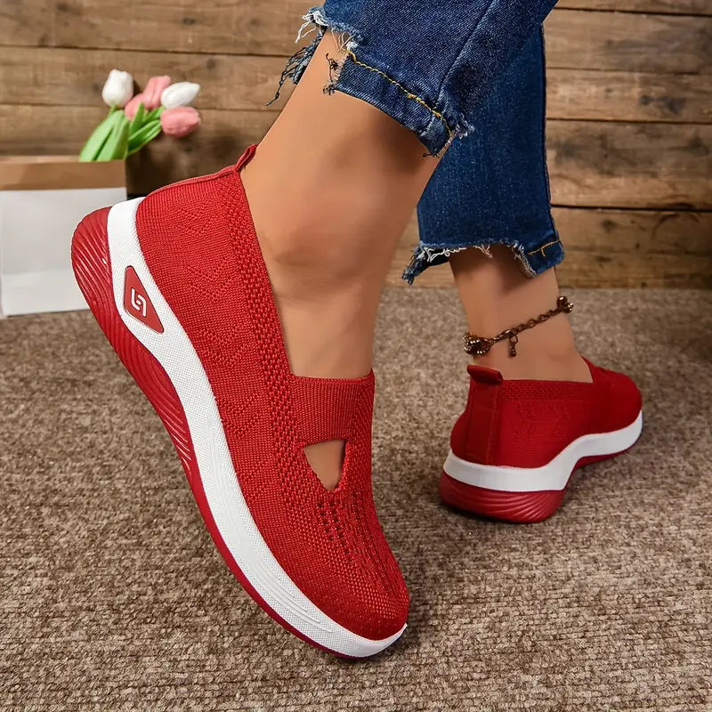 Women's comfortable breathable knitted sneakers