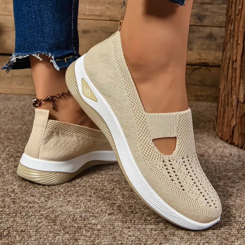 Women's comfortable breathable knitted sneakers