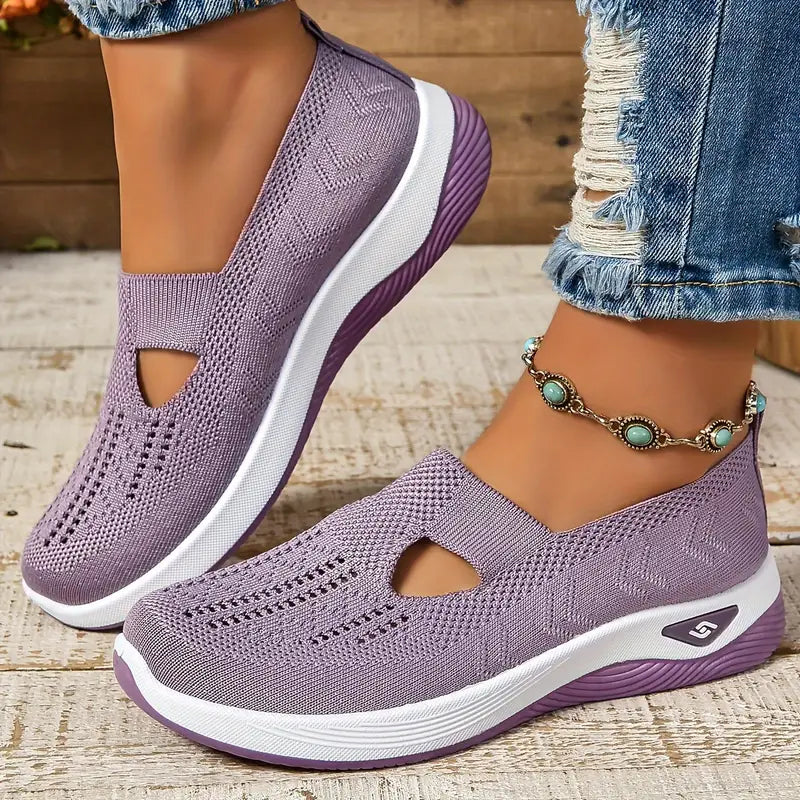 Women's comfortable breathable knitted sneakers