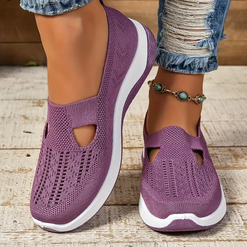 Women's comfortable breathable knitted sneakers
