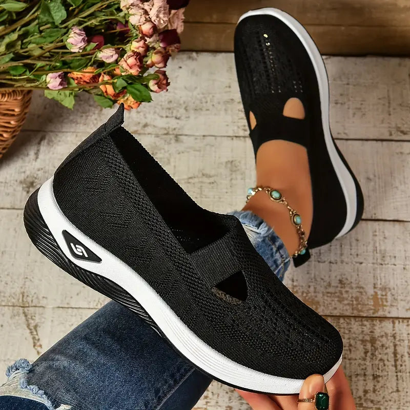 Women's comfortable breathable knitted sneakers