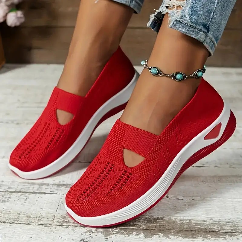 Women's comfortable breathable knitted sneakers
