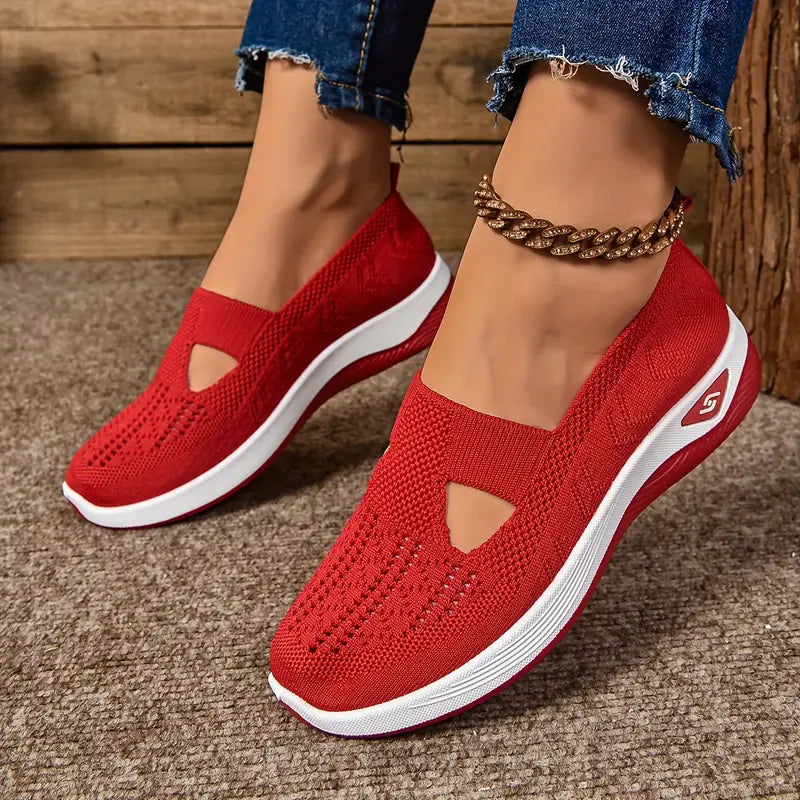 Women's comfortable breathable knitted sneakers