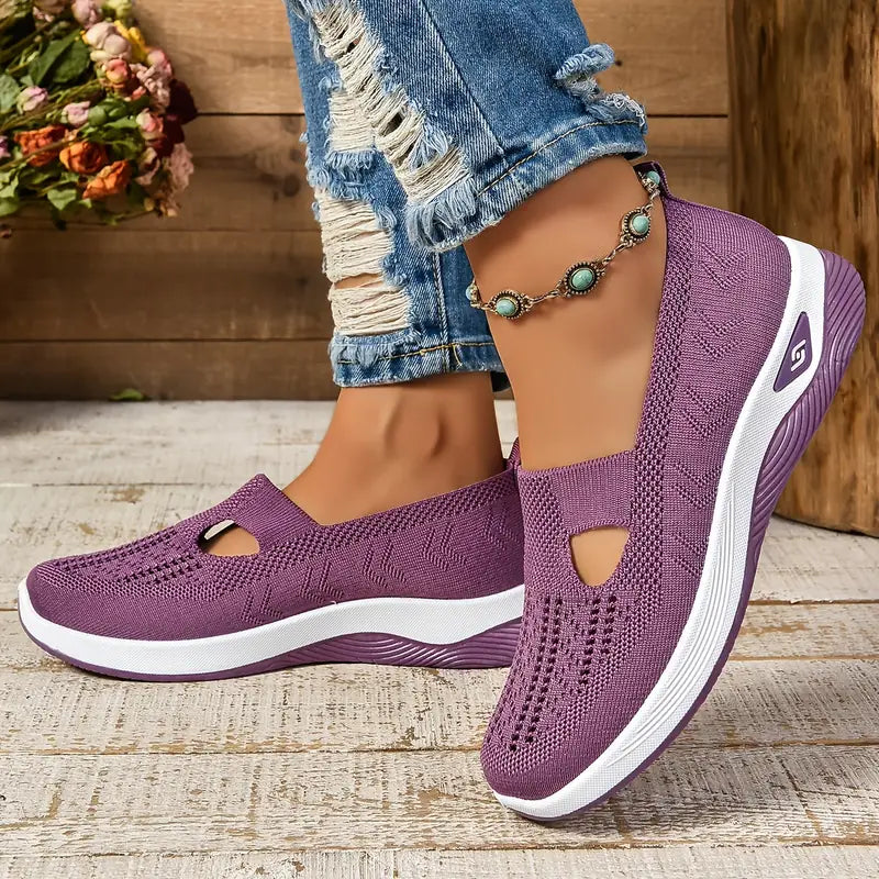 Women's comfortable breathable knitted sneakers