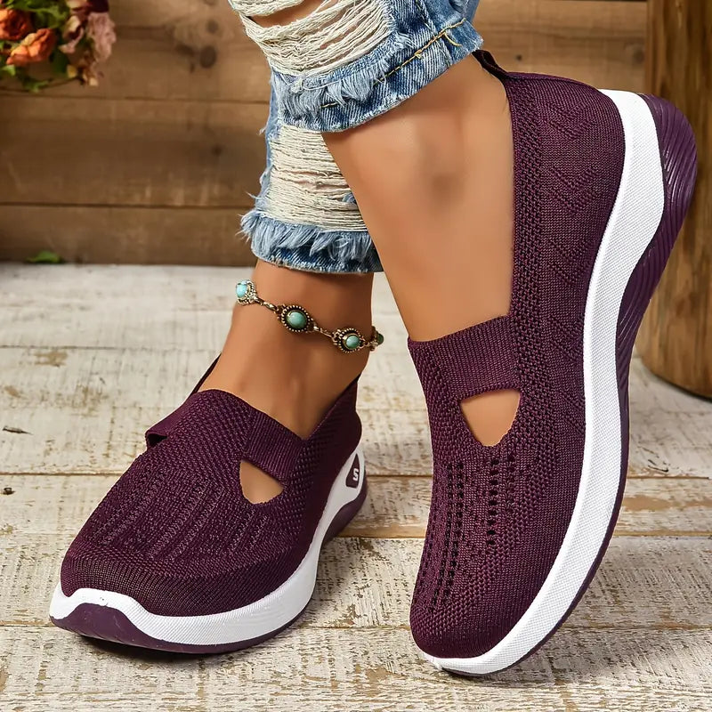 Women's comfortable breathable knitted sneakers