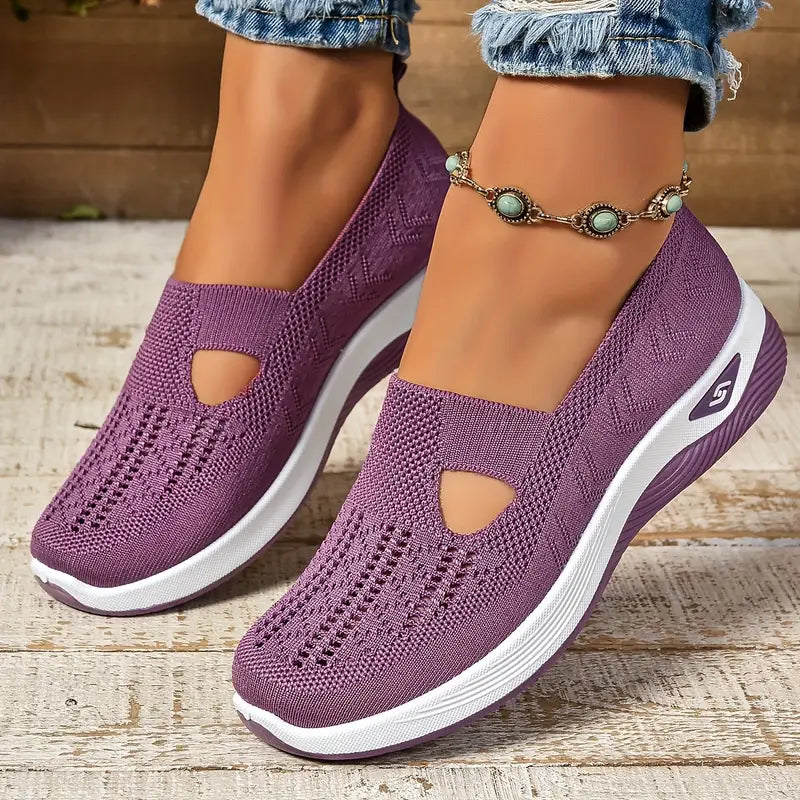Women's comfortable breathable knitted sneakers
