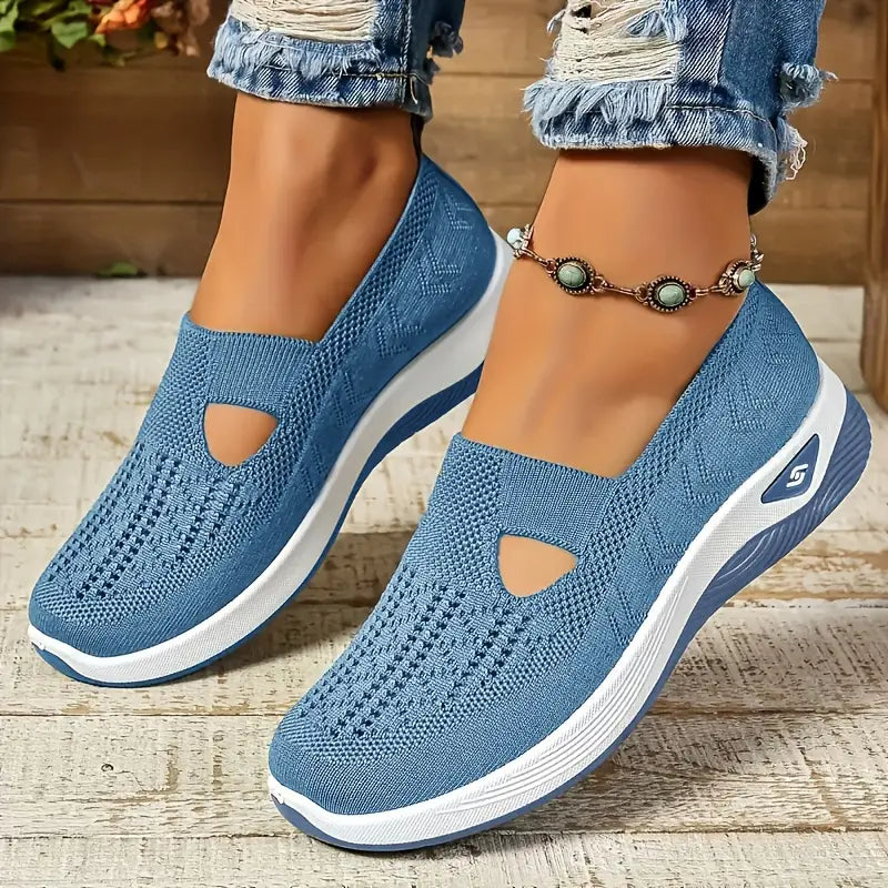 Women's comfortable breathable knitted sneakers