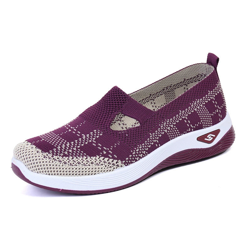Women's comfortable breathable knitted sneakers