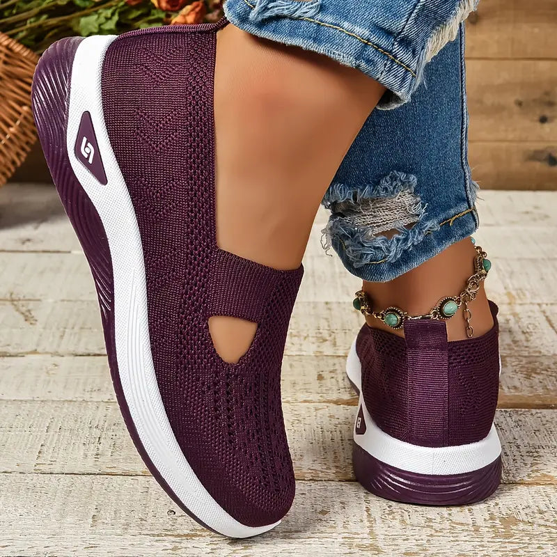 Women's comfortable breathable knitted sneakers