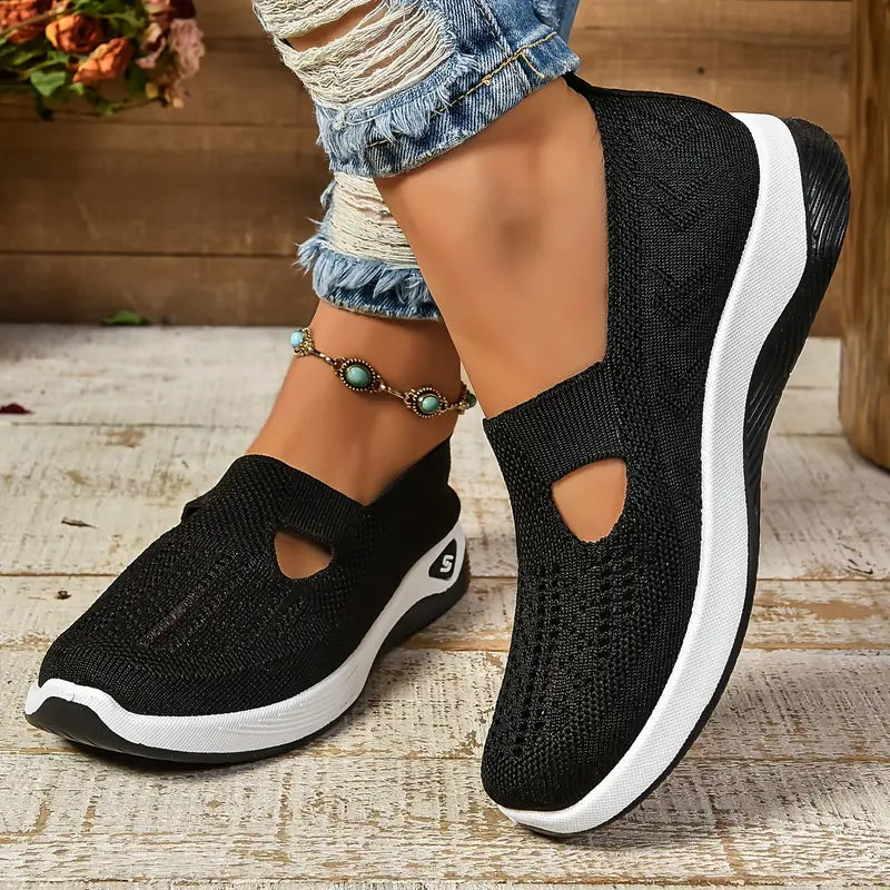 Women's comfortable breathable knitted sneakers