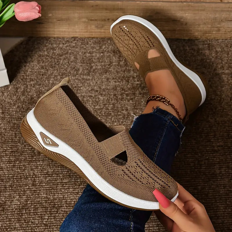 Women's comfortable breathable knitted sneakers