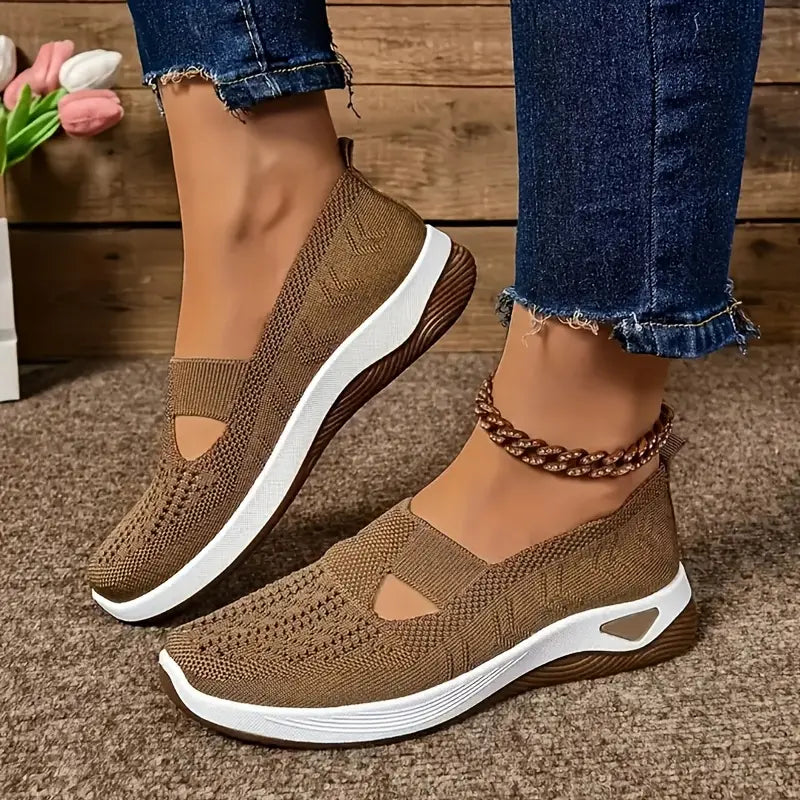Women's comfortable breathable knitted sneakers