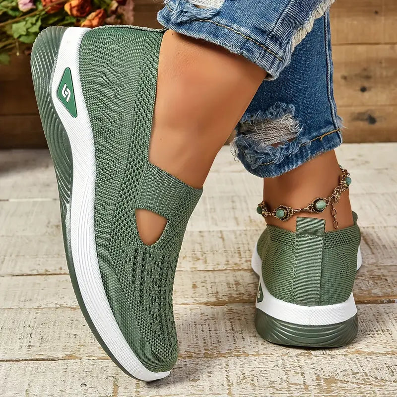 Women's comfortable breathable knitted sneakers