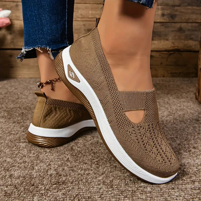 Women's comfortable breathable knitted sneakers