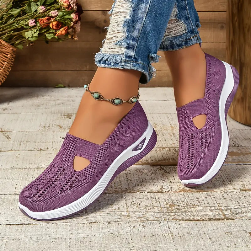 Women's comfortable breathable knitted sneakers