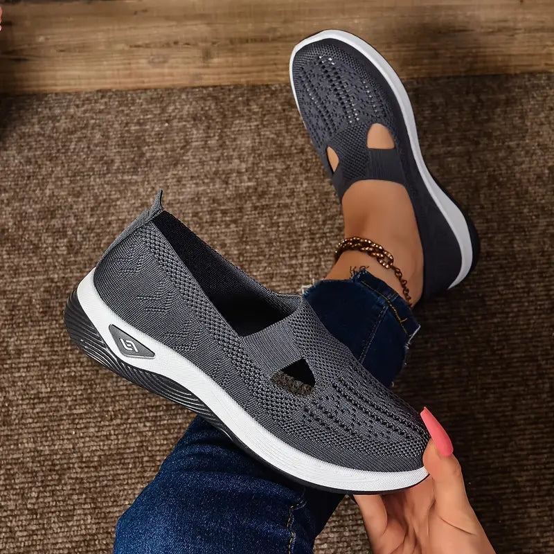 Women's comfortable breathable knitted sneakers