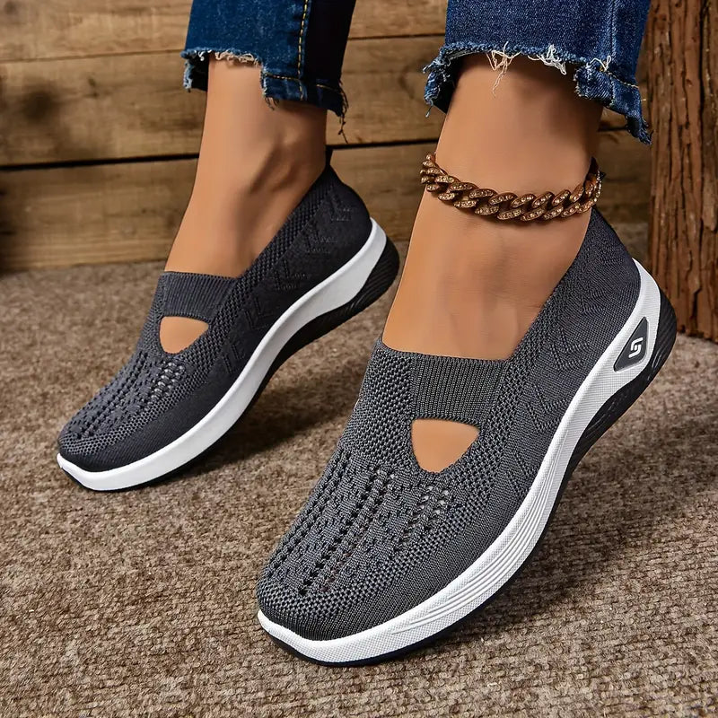 Women's comfortable breathable knitted sneakers