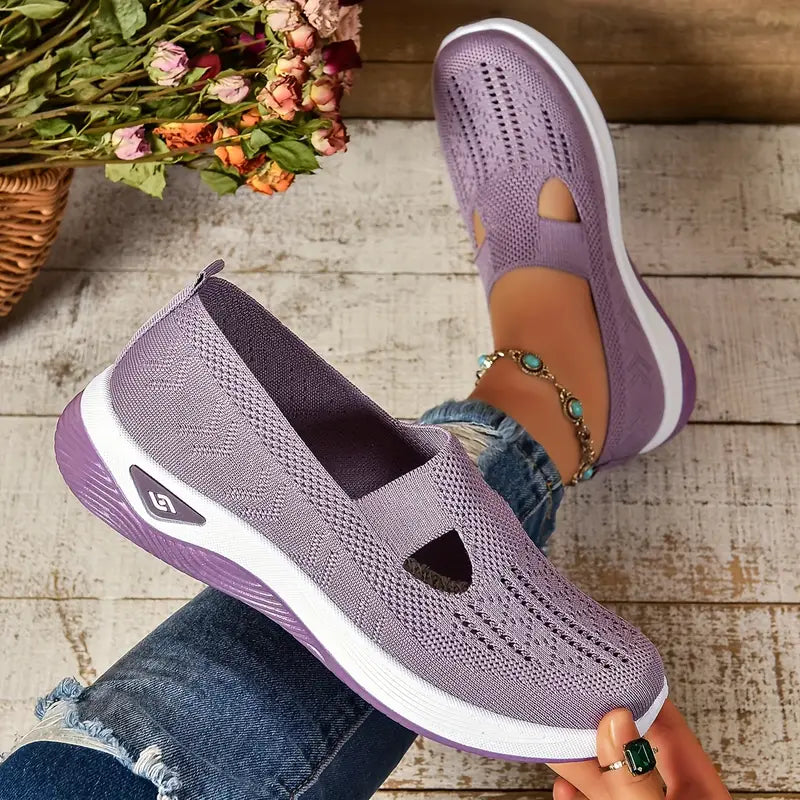 Women's comfortable breathable knitted sneakers